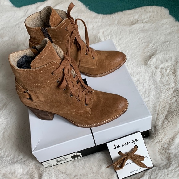 Dolce Vita Shoes - Dolce Vita Julep Saddle Suede Lace Up Ankle Booties